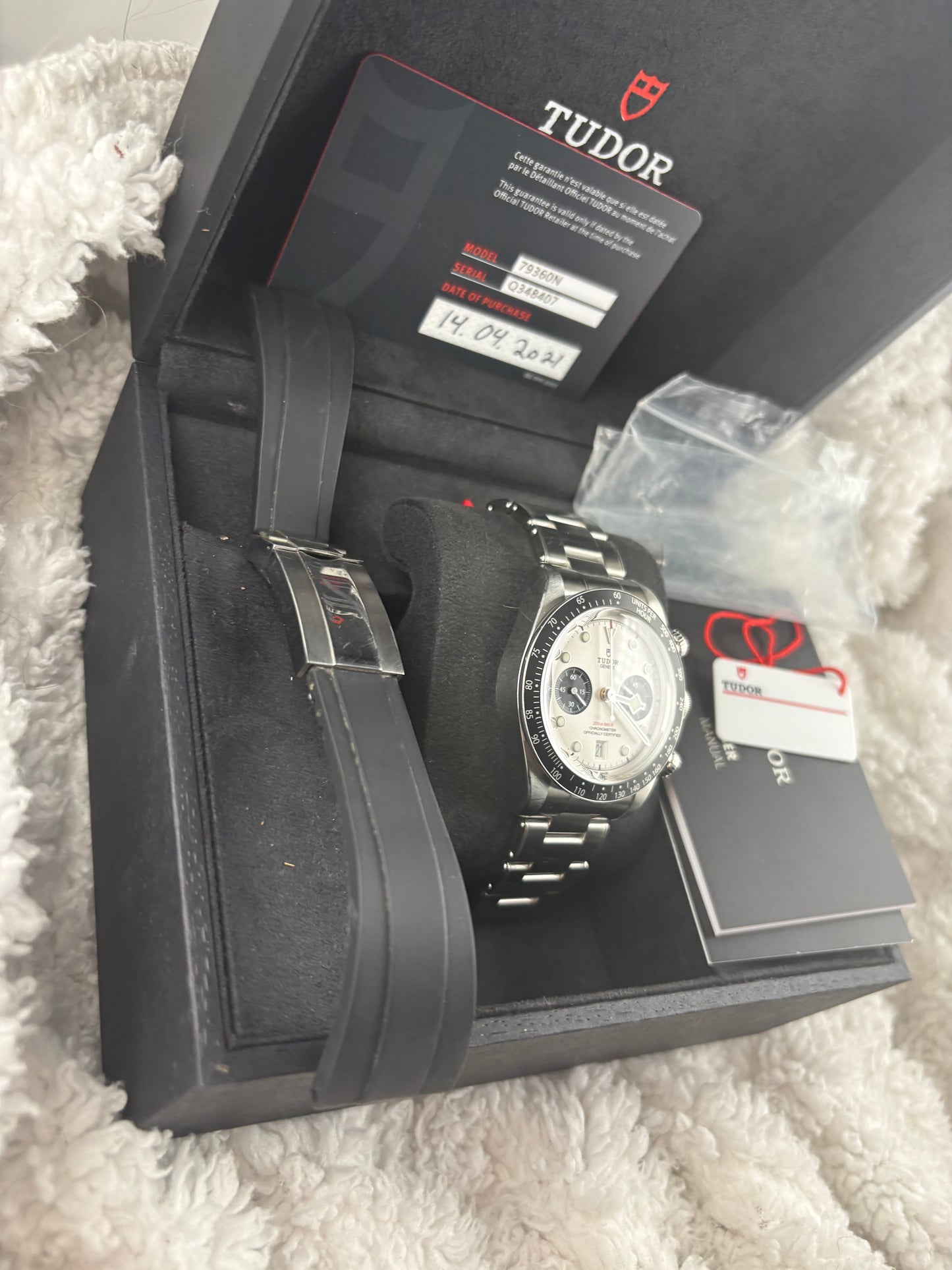 Pre-Owned 2021 Tudor Black Bay Panda Chrono 79360N